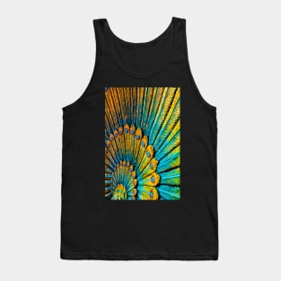 Full frame peacock feather wreath, Hinduist art. V Tank Top